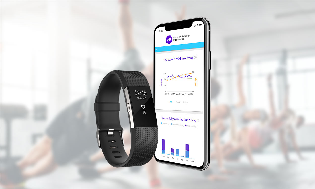 fitness monitoring device and smart phone