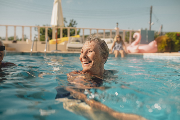 woman swimming