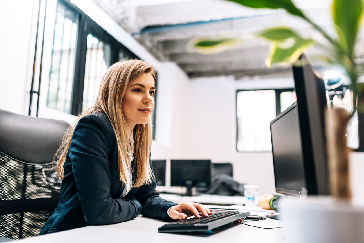 Woman sitting at desk