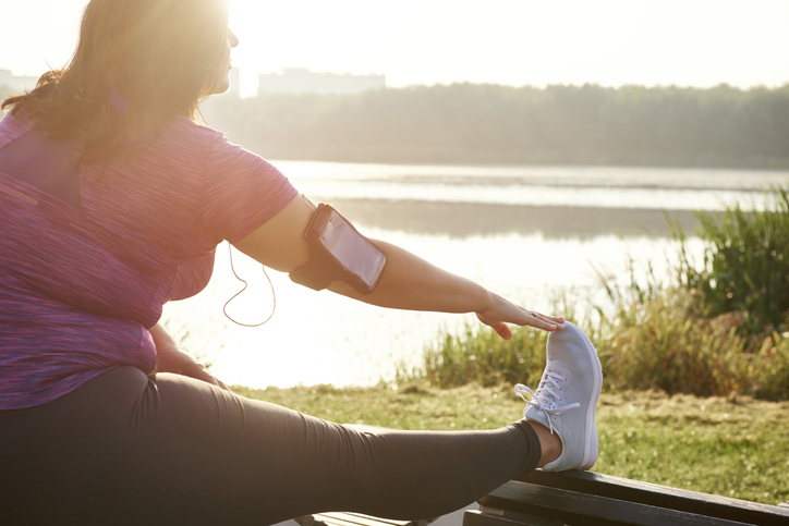 woman stretching