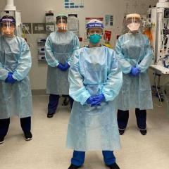 hospital workers