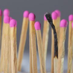 A burnt out match 
