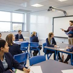 Teacher and students