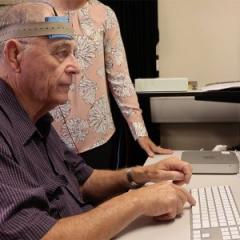 man undergoing brain stimulation