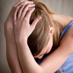 distressed woman