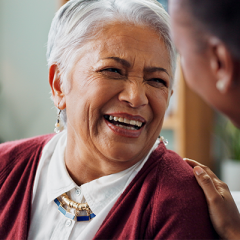 Smiling elderly woman