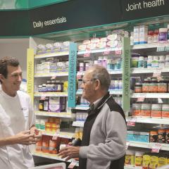 pharmacist and customer