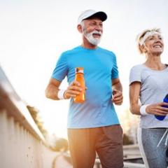 older couple jogging