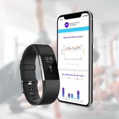 fitness monitoring device and smart phone